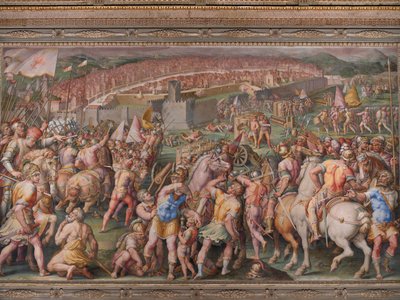 Die Erstürmung der Festung Stampace in Pisa von Giorgio Vasari